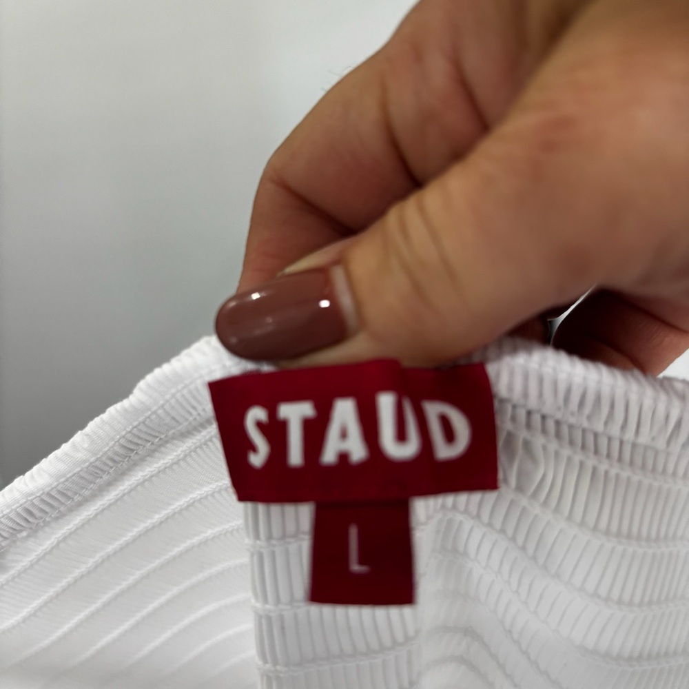 Staud Landry Maxi Dress White Size L - Picture 7 of 8